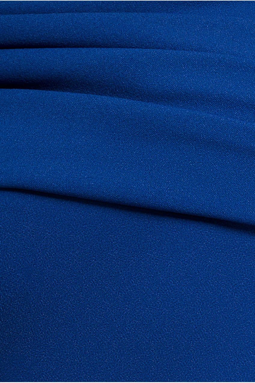 Goddiva One Shoulder Evening Maxi Dress - Royal Blue