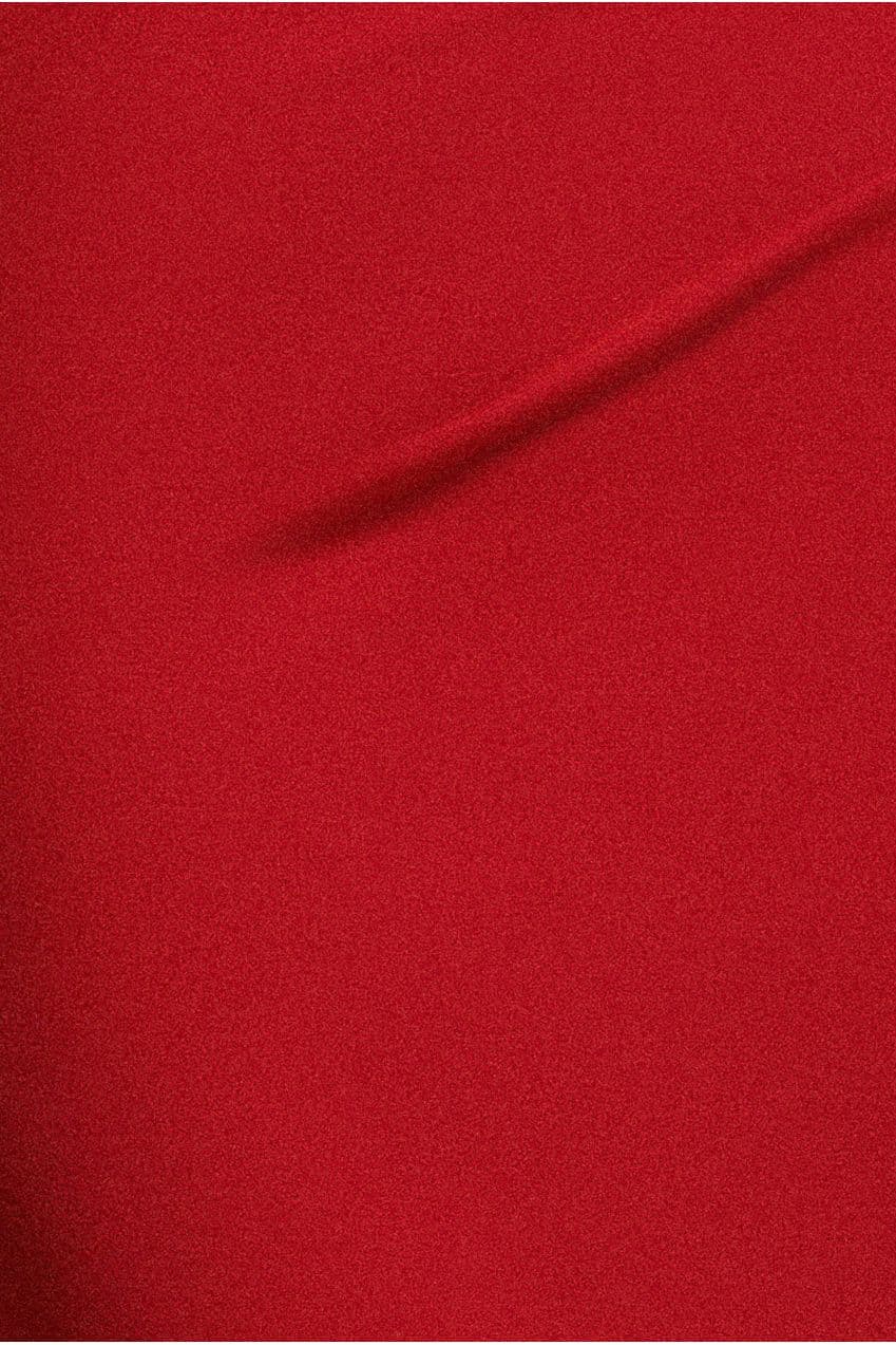 Goddiva Off The Shoulder Draped Sleeve Maxi Dress - Red