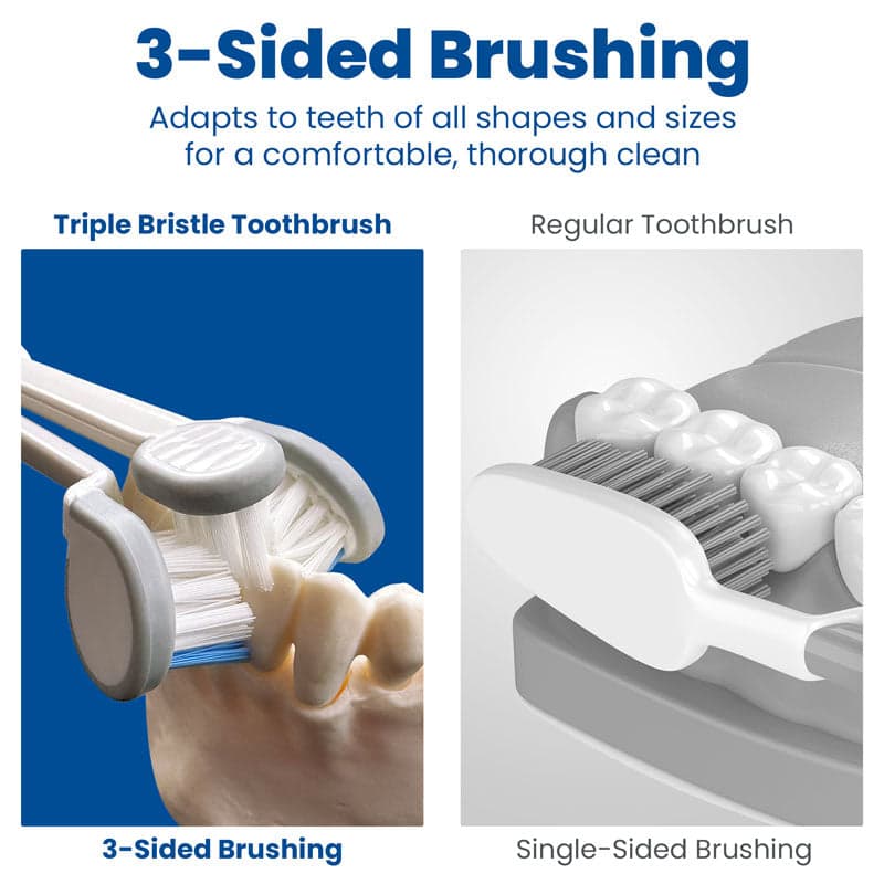 Triple Bristle Kids 3-sided Sonic Electric Toothbrush