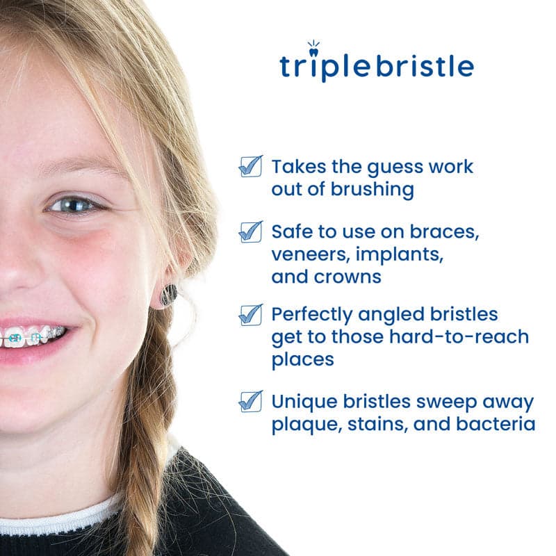 Triple Bristle Kids 3-sided Sonic Electric Toothbrush